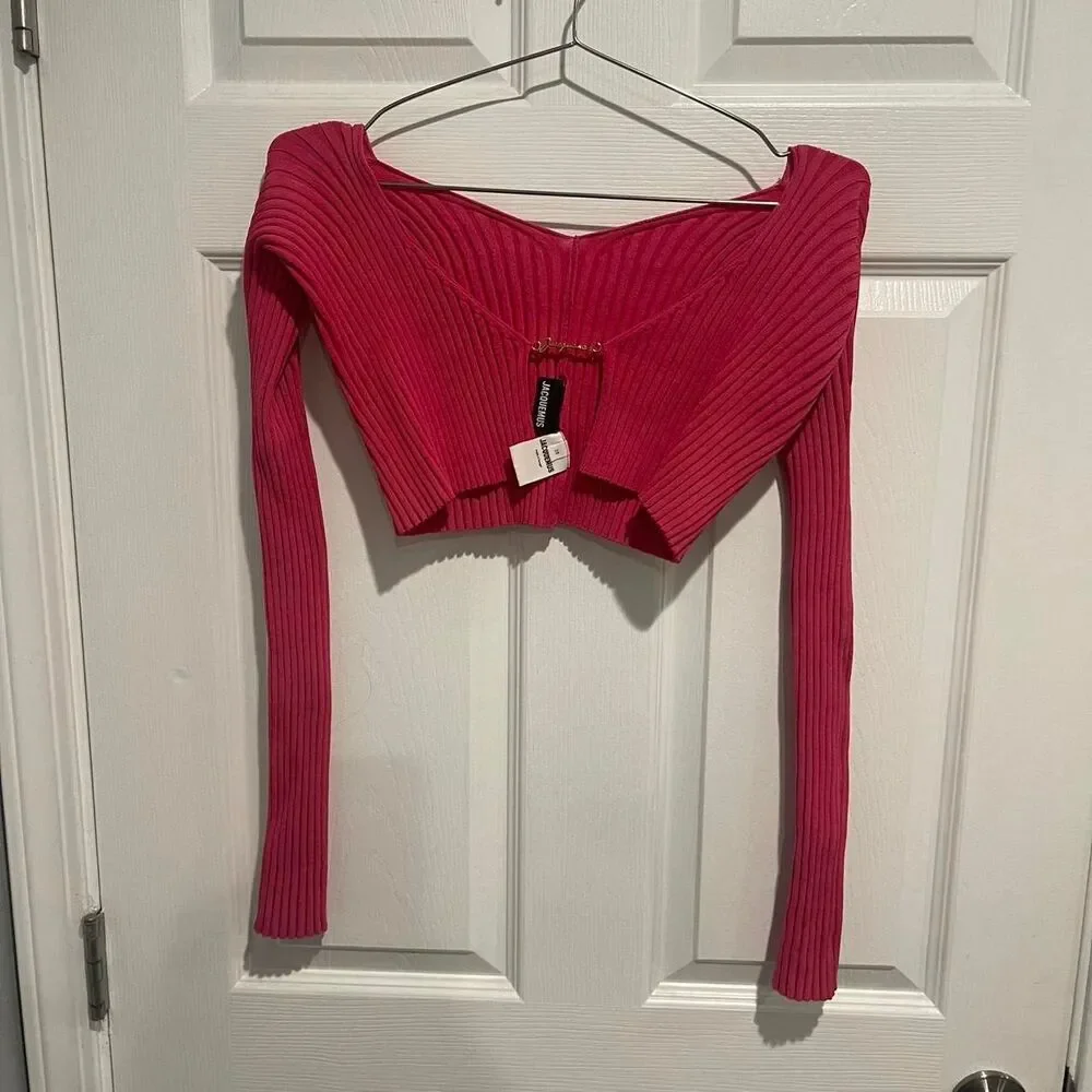 Jacquemus Women's Pink Cardigan - Picture 3 of 7